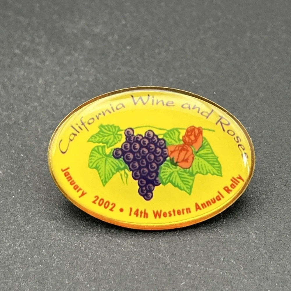 California Wine And Roses 14th Annual Western Rally 2002 Lapel Hat Pin